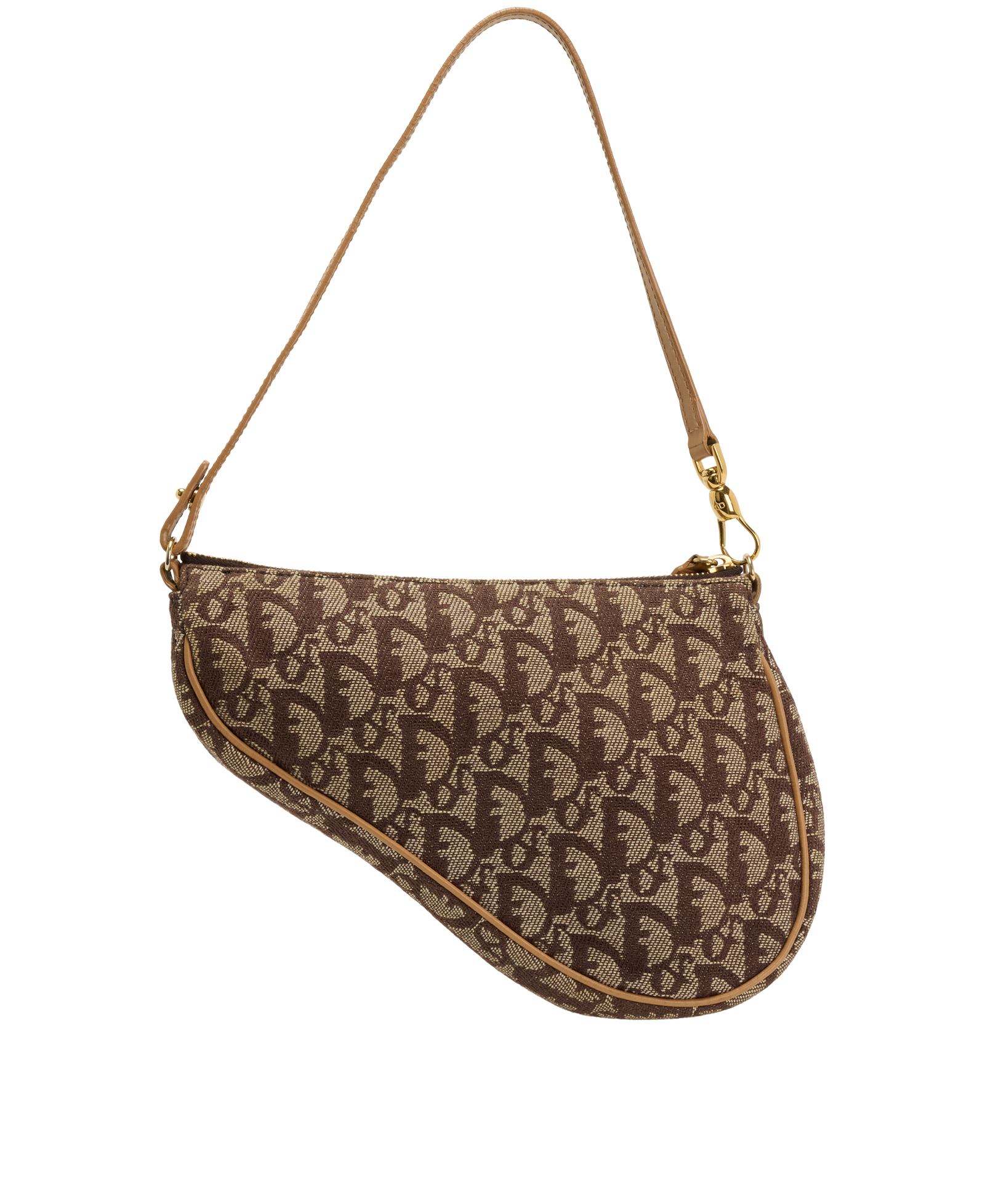 Trotter Saddle Pouch, &pound;695, Handbags, Brown, Canvas, Back view